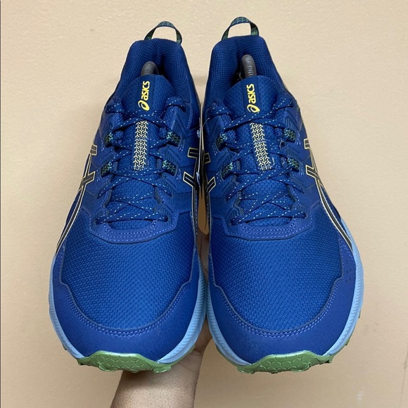 ASICS Gel-Venture 9 Men's Blue Yellow Gray Green Running Sneakers - Picture 4 of 17